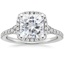 18K White Gold Joy Half-Coverage Diamond Ring, smalltop view