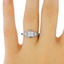 The Elyse Ring, smalltop view on a hand