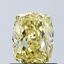 1.02 Ct. Fancy Vivid Yellow Cushion Lab Grown Diamond