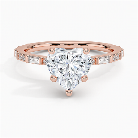 Luz Baguette and Round Diamond Ring