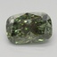 0.88 Ct. Fancy Deep  Green Cushion Lab Grown Diamond