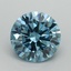 4.22 Ct. Fancy Vivid Blue Round Lab Grown Diamond