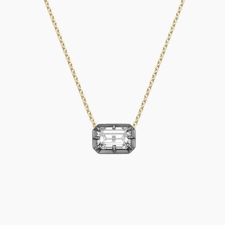 Harper Emerald-Cut Lab Diamond Necklace (7/8 ct. tw.)