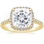 18K Yellow Gold Odessa Halo Diamond Ring (1/5 ct. tw.), smalltop view
