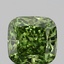 1.36 Ct. Fancy Vivid  Green Cushion Lab Grown Diamond