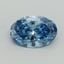 0.74 Ct. Fancy Vivid Blue Oval Lab Grown Diamond