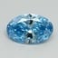 0.67 Ct. Fancy Vivid Blue Oval Lab Grown Diamond