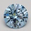 1.53 Ct. Fancy Intense Blue Round Lab Grown Diamond