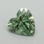 1.36 Ct. Fancy Vivid Pacific Green Heart Lab Grown Diamond