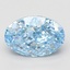 3.04 Ct. Fancy Vivid Blue Oval Lab Grown Diamond