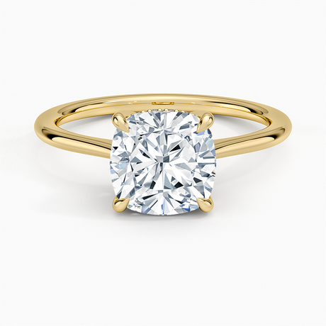 18K Yellow Gold Elle Hidden Halo Diamond Ring