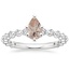 18K White Gold Marseille Three-Quarter Coverage Diamond Ring, smalltop view