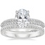 Platinum Tacori Sculpted Crescent Knife Edge Diamond Ring with Tacori Dantela Diamond Ring (1/8 ct. tw.)