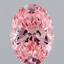 1.56 Ct. Fancy Vivid Pink Oval Lab Grown Diamond