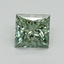 1.14 Ct. Fancy Vivid Green Princess Lab Grown Diamond