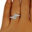 The Jezebel Ring, smallzoomed in top view on a hand