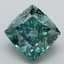 3.55 Ct. Fancy Vivid Blue Cushion Lab Grown Diamond