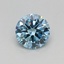0.35 Ct. Fancy Vivid Blue Round Lab Grown Diamond