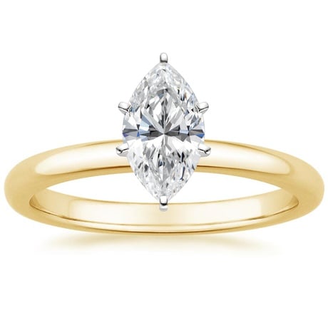 18K Yellow Gold Six-Prong 2mm Comfort Fit Bridal Set