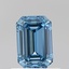 0.68 Ct. Fancy Vivid Blue Emerald Lab Grown Diamond