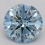 2.58 Ct. Fancy Vivid Blue Round Lab Grown Diamond