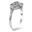 The Marcelene Ring, smalltop view on a hand