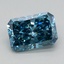 0.83 Ct. Fancy Vivid Blue Radiant Lab Grown Diamond