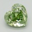 1.61 Ct. Fancy Vivid  Green Heart Lab Grown Diamond