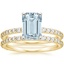18KY Aquamarine Luxe Petite Shared Prong Diamond Bridal Set (3/4 ct. tw.), smalltop view