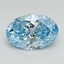 2.23 Ct. Fancy Vivid Blue Oval Lab Grown Diamond