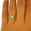 The Rory Ring, smalltop view on a hand
