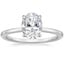 18K White Gold Lumiere Diamond Ring, smalltop view