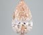 5.09 Ct. Fancy Intense Orange Pink Pear Lab Grown Diamond
