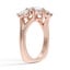 Tilted Three Stone Diamond Ring, smallside view