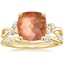 18K Yellow Gold Willow Diamond Ring (1/8 ct. tw.) with Winding Willow Diamond Ring (1/8 ct. tw.)