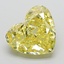 4.57 Ct. Fancy Intense  Yellow Heart Lab Grown Diamond