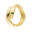 Snake Ring with Green Emerald Accents, smallside view