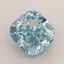 3.00 Ct. Fancy Vivid Blue Cushion Lab Grown Diamond