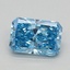 0.59 Ct. Fancy Vivid Blue Radiant Lab Grown Diamond