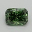 0.86 Ct. Fancy Vivid Green Cushion Lab Grown Diamond