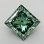 1.70 Ct. Fancy Vivid  Green Princess Lab Grown Diamond