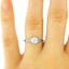 The Tasia Ring, smalltop view on a hand
