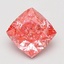1.53 Ct. Fancy Vivid Pink Cushion Lab Grown Diamond
