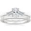 18K White Gold Symphony Diamond Ring (1/2 ct. tw.) with Petite Comfort Fit Wedding Ring