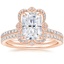 14K Rose Gold Reina Diamond Ring with Luxe Ballad Diamond Ring (1/4 ct. tw.)