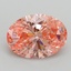 2.20 Ct. Fancy Vivid Pink Oval Lab Grown Diamond