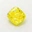 1.09 Ct. Fancy Vivid  Yellow Cushion Lab Grown Diamond