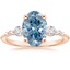 14K Rose Gold Sloane Diamond Ring, smalltop view