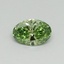 0.32 Ct. Fancy Vivid Green Oval Lab Grown Diamond