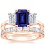 14K Rose Gold Luxe Rhiannon Diamond Ring (3/4 ct. tw.) with Gemma Diamond Ring (1/2 ct. tw.)
